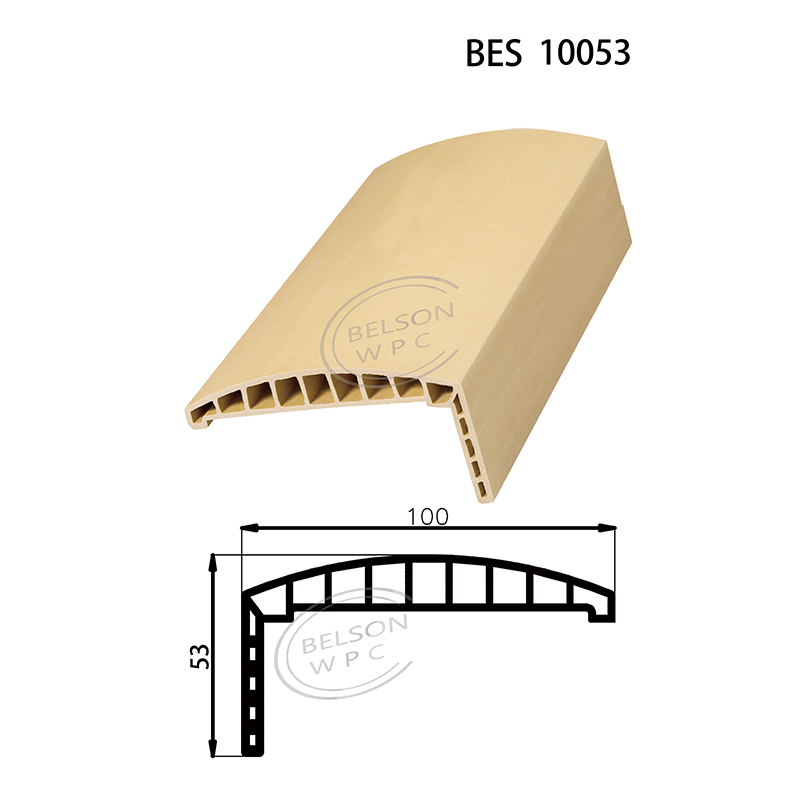 Belson WPC BES-10053 længde tilpasset 10 cm bredde rund form WPC architrave designet til specielle kunder WPC dørlinjer